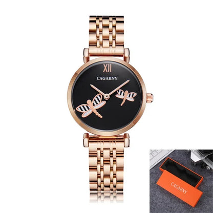 Dropshipping Rose Gold Stainless Steel Bracelet Watch