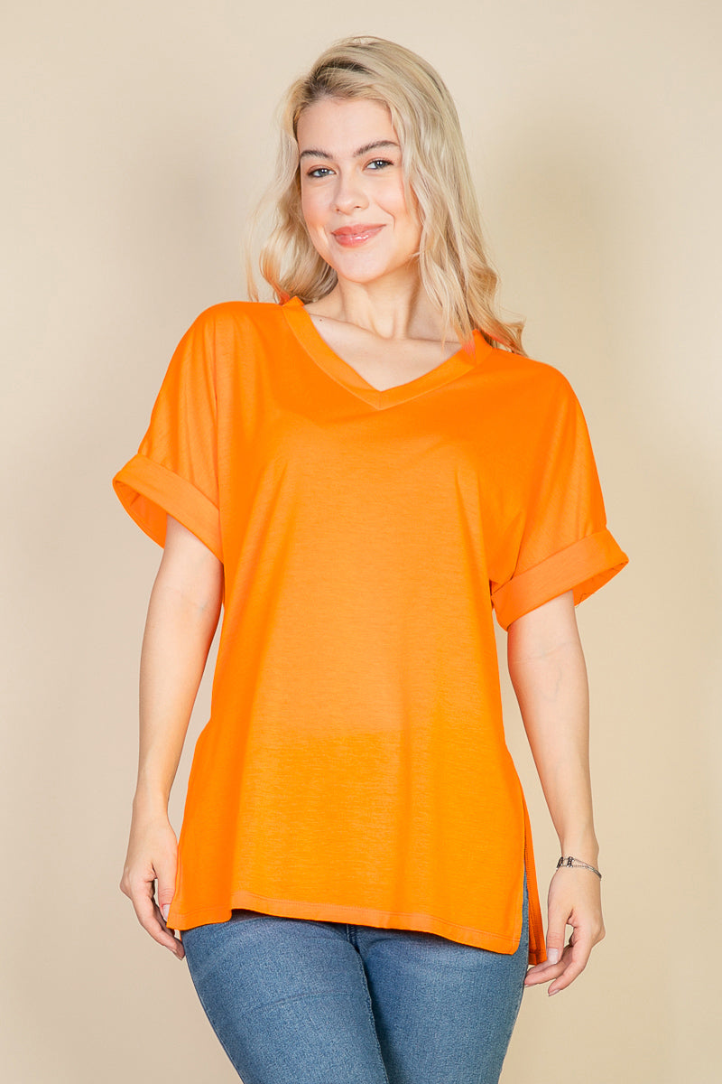 Batwing Sleeve Side Slit Oversized Tee (CAPELLA)