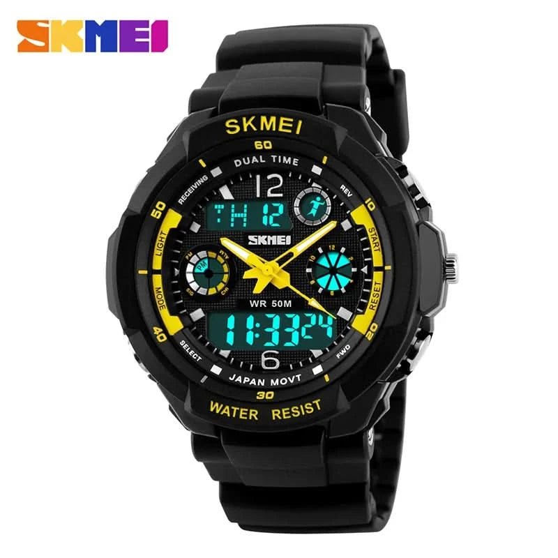 SKMEI Kids Watches Anti-Shock 5Bar Waterproof Outdoor Sport Children Watches