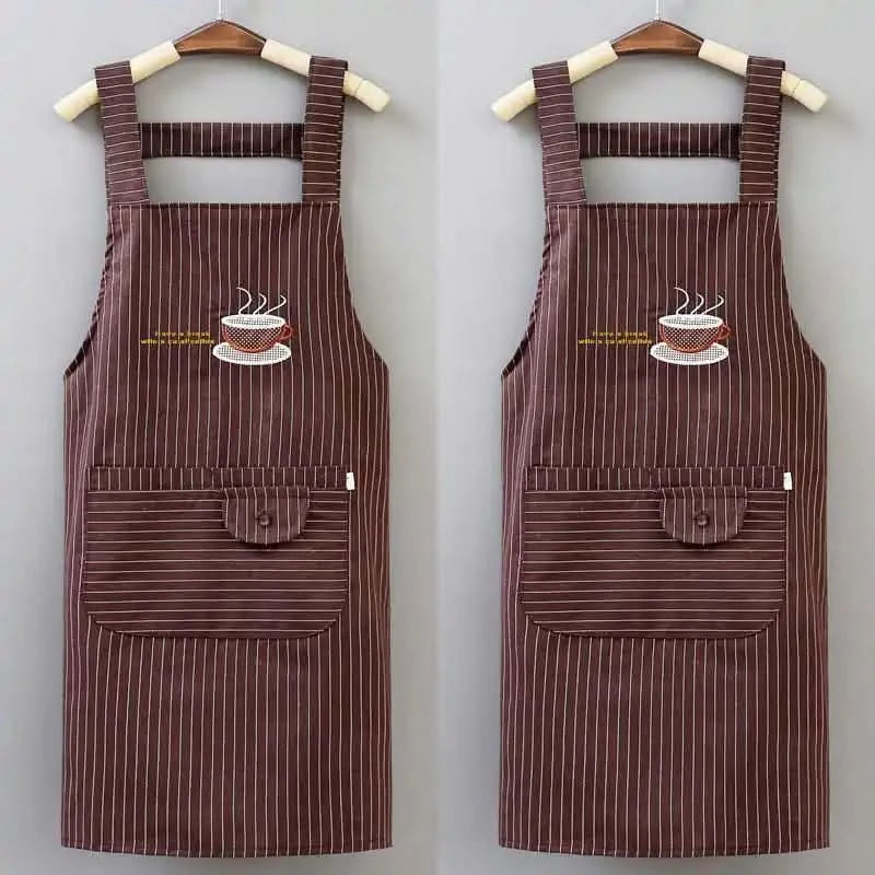 2pcs Apron Household Kitchen Home and Abroad Women Work Clothes Kitchen