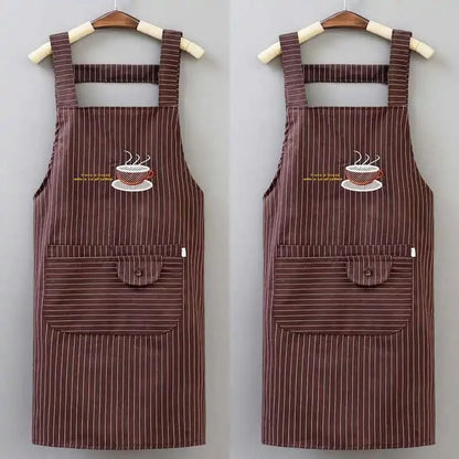 2pcs Apron Household Kitchen Home and Abroad Women Work Clothes Kitchen