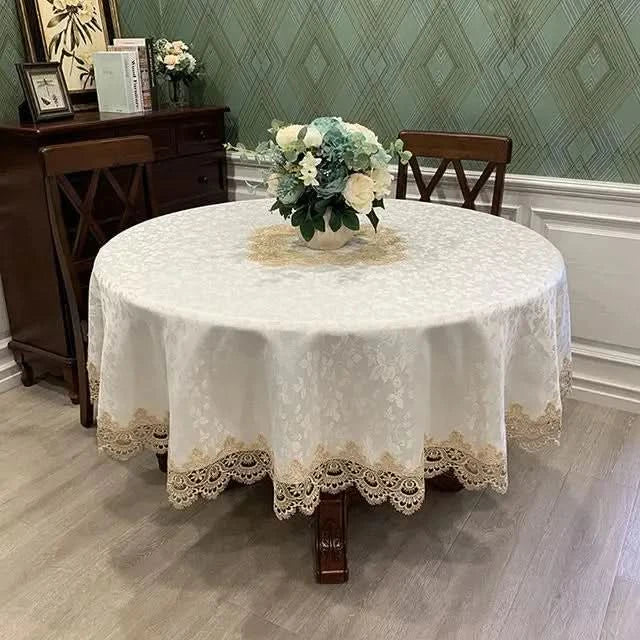 Round TableCloth Art Household Lace Round Table European Table