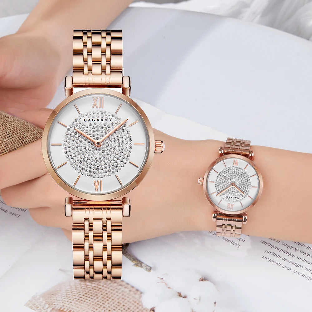 Dropshipping Rose Gold Stainless Steel Bracelet Watch