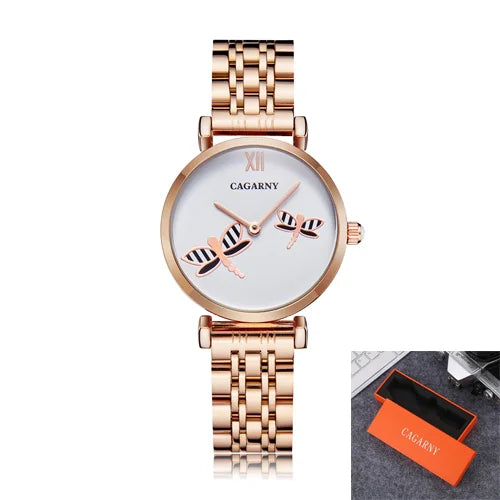 Dropshipping Rose Gold Stainless Steel Bracelet Watch