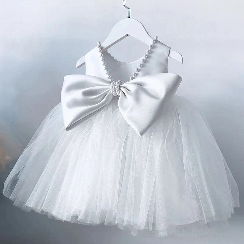 Baby Dresses for Kid Girls Princess Beading Backless Wedding Party Clothes