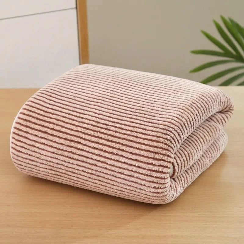 70x140cm Bamboo Charcoal Coral Velvet Bath Towel for Adult Soft Absorbent