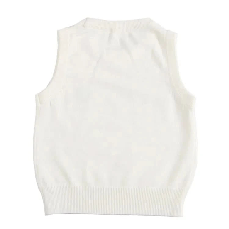 Children Vests Sweaters Cotton Top Quality Sleeveless O-Neck Pullover Knitting