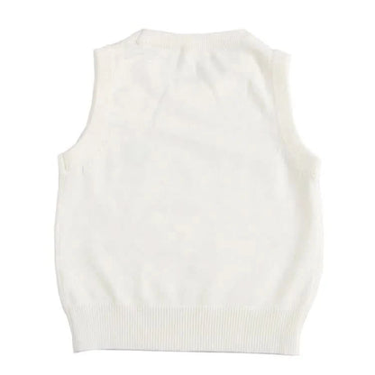 Children Vests Sweaters Cotton Top Quality Sleeveless O-Neck Pullover Knitting