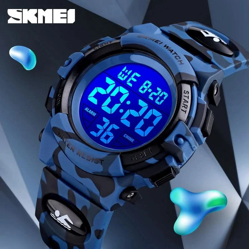 SKMEI Military Kids Sport Watches 50M Waterproof Electronic Wristwatch