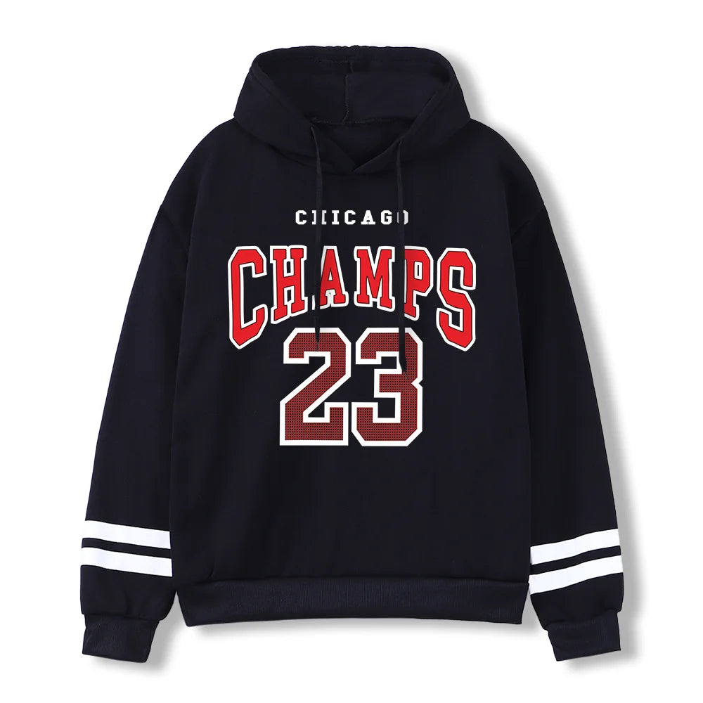 Men Hoodies CHAMPS 23 Printed Male Sweatshirts Fashion Warm Streetwear Pullovers