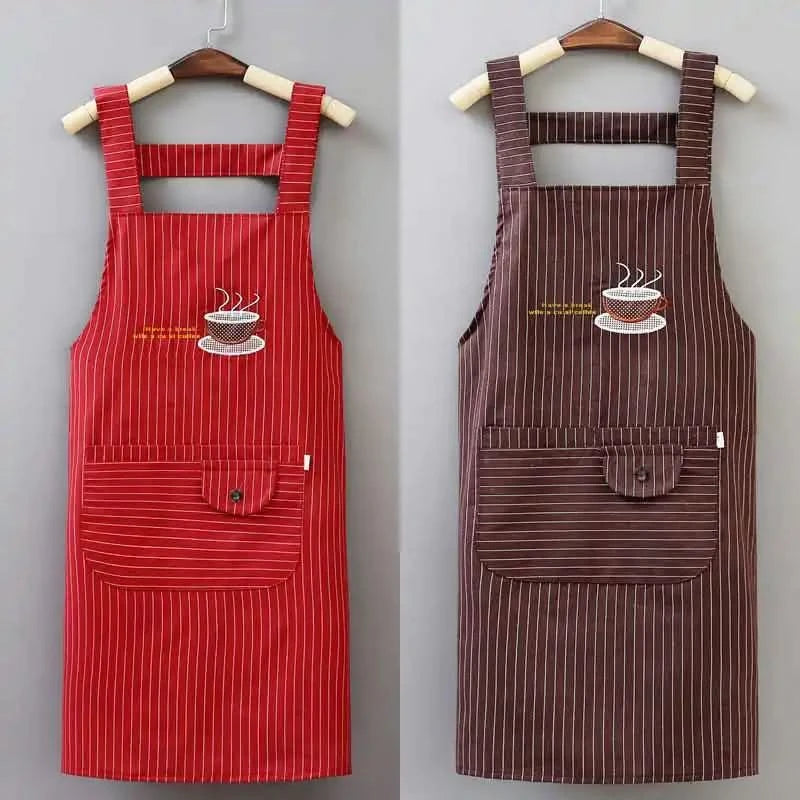 2pcs Apron Household Kitchen Home and Abroad Women Work Clothes Kitchen