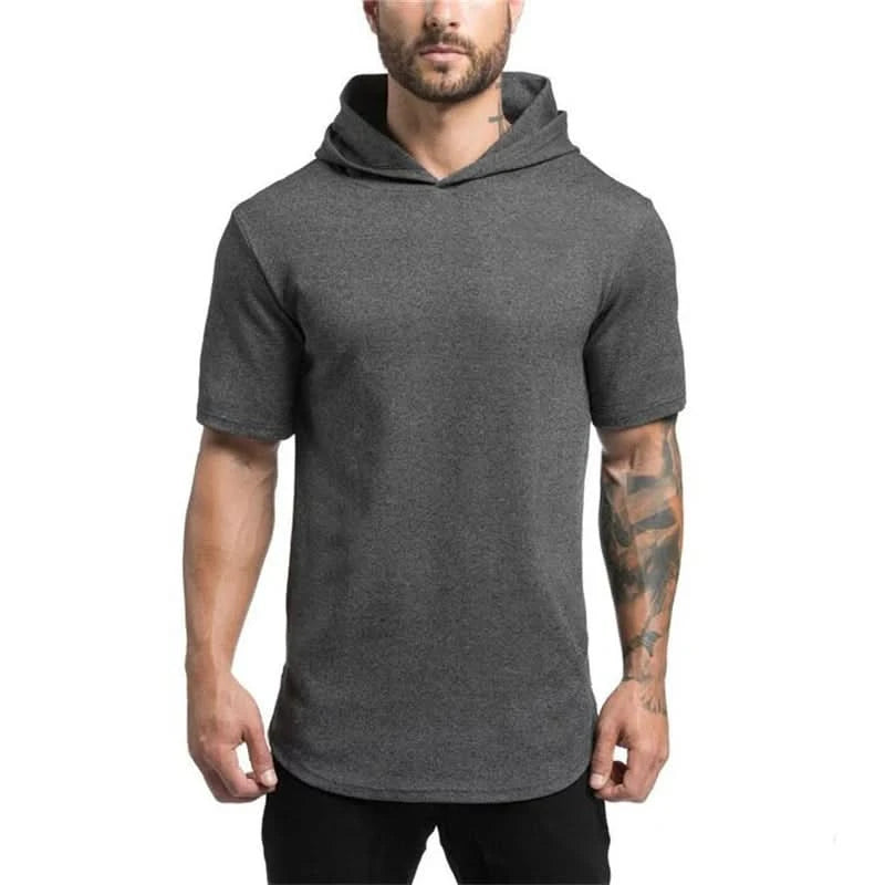 Mens Bodybuilding Hoodies Men Gyms Sleeve Fitness T Shirt Pullover