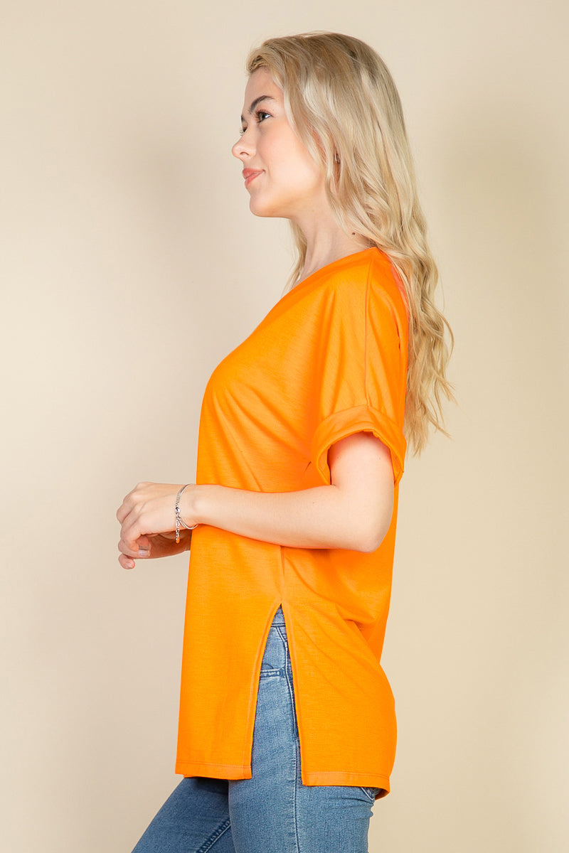 Batwing Sleeve Side Slit Oversized Tee (CAPELLA)