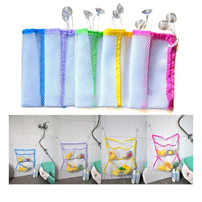 Baby Bath Toy Mesh Bag Bath Bathtub Doll Organizer Suction Bathroom Toy Stuff Net Baby Kids Bathtub Toy Bath Game Bag Kids