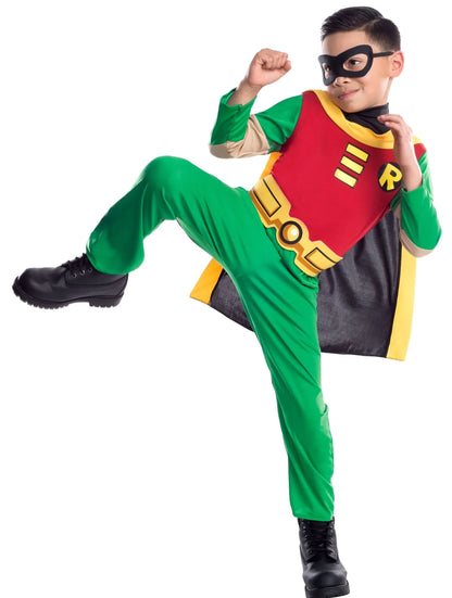 Young Justice Teen  Tim Drake  Robin 3-10years Kids 4pcs/1set Damian Costume