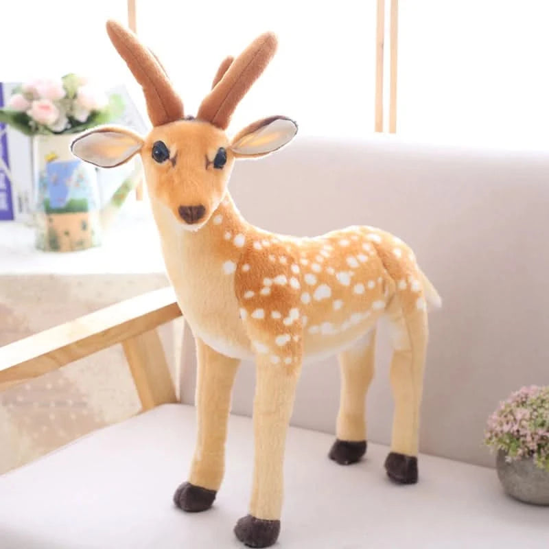 50/60/75/90cm Stuffed Plush Animal Deer Toy Kids Doll Teaching Prop Toy